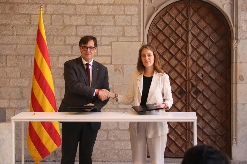 Illa i Albiach segellen l'acord pels pressupostos al Palau de la Generalitat