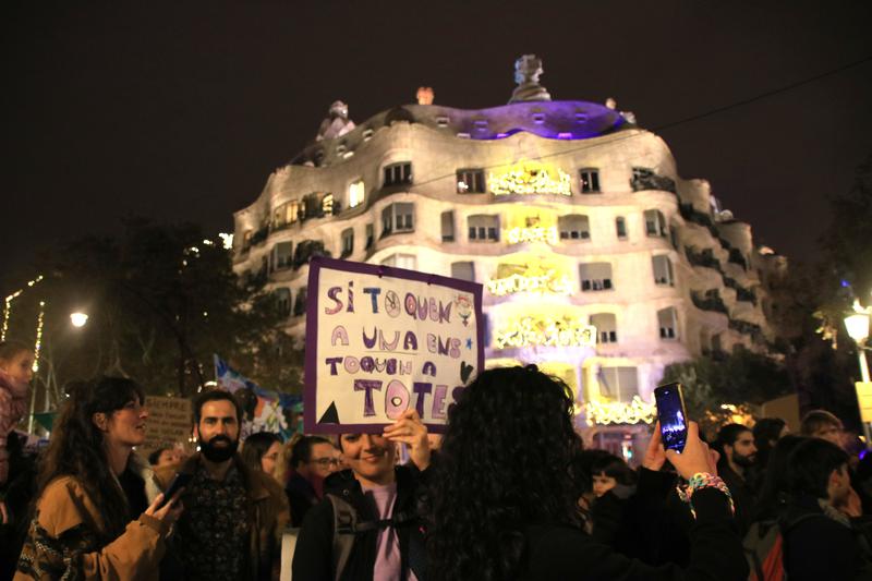 A feminist march in Barcelona, November 2023