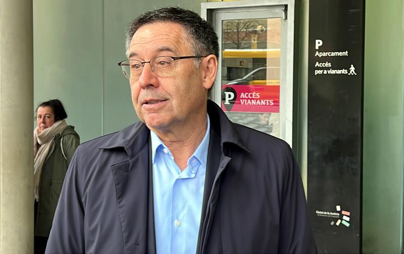 Former FC Barcelona president Josep Maria Bartomeu leaves the courthouse