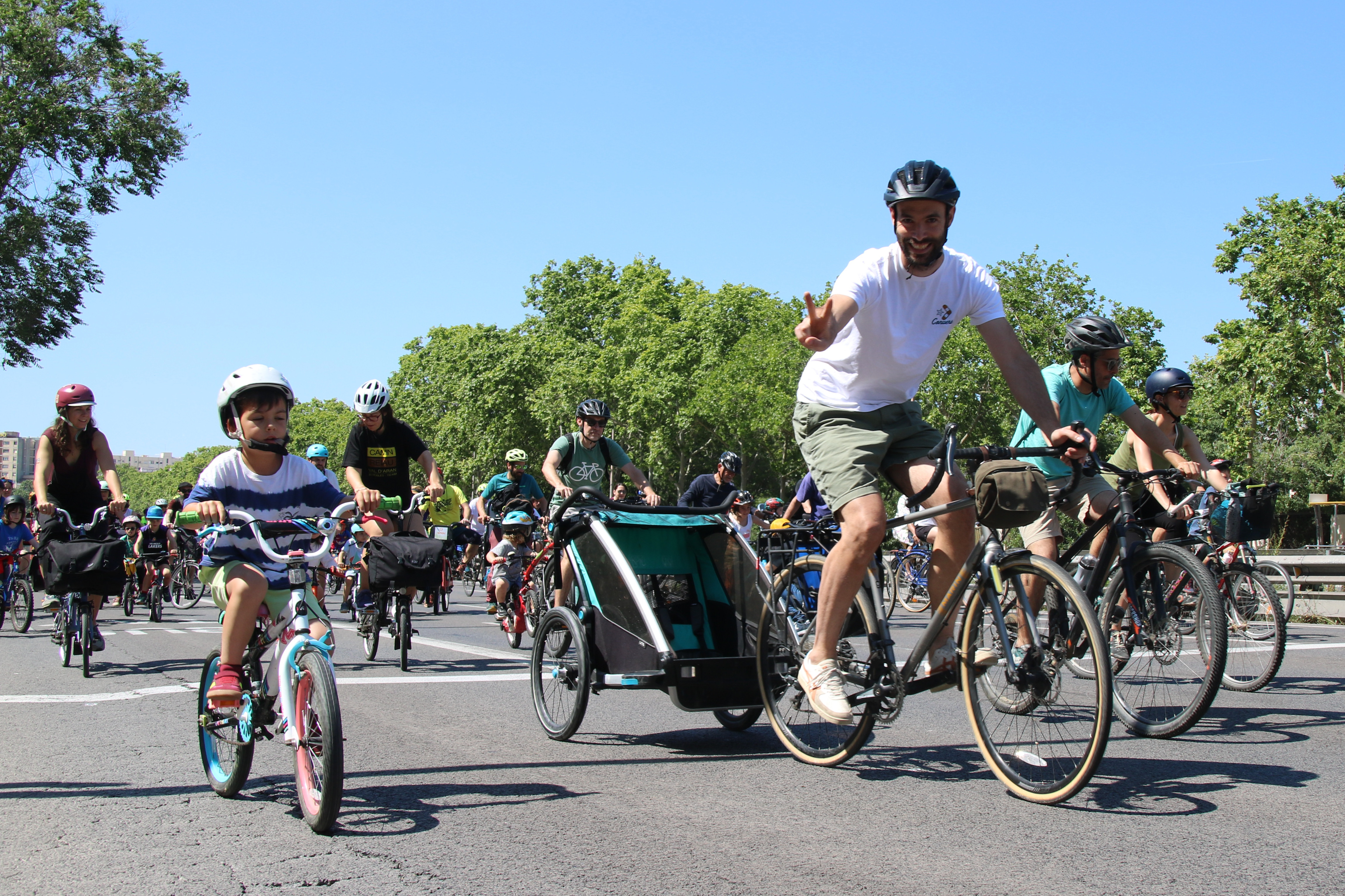 La canalla, la protagonista de la jornada amb la bici