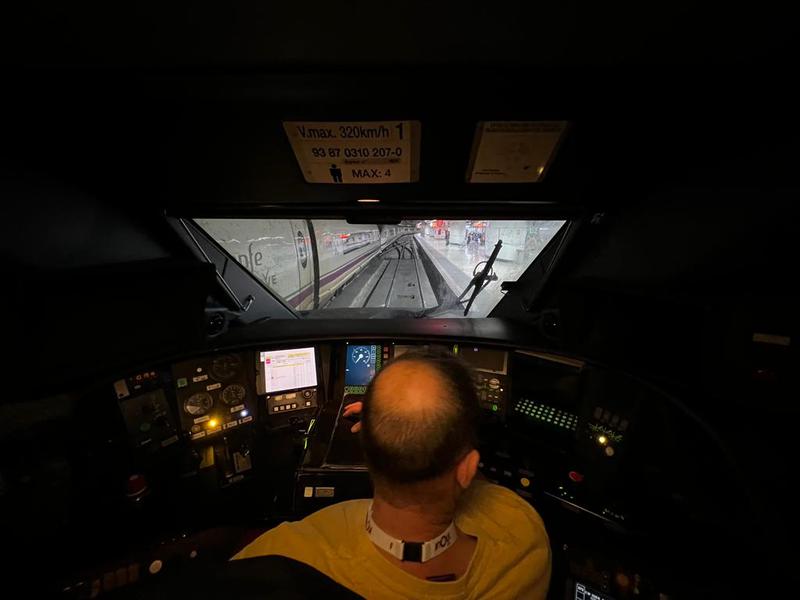 Crew compartment of SNCF train from Barcelona to Paris on December 12, 2022