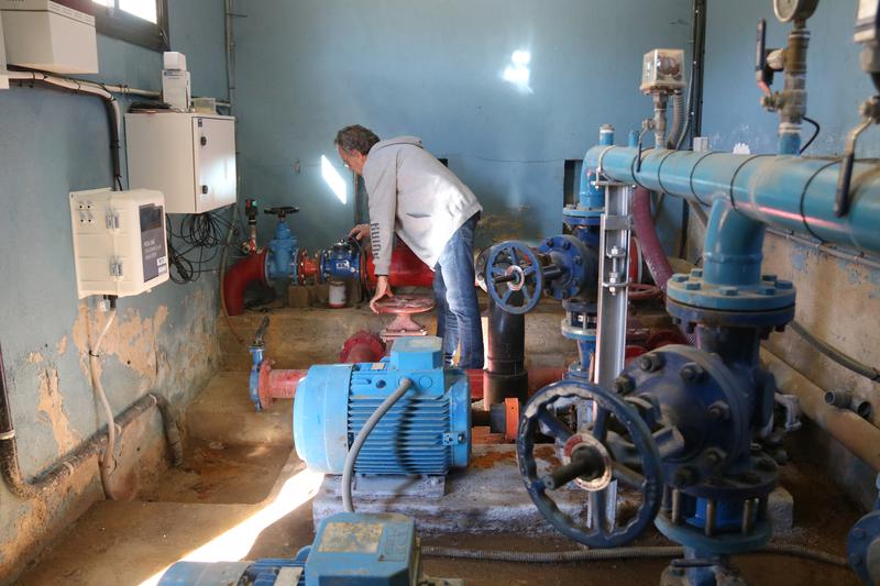 Water facilities in one of the main water tanks in Àger