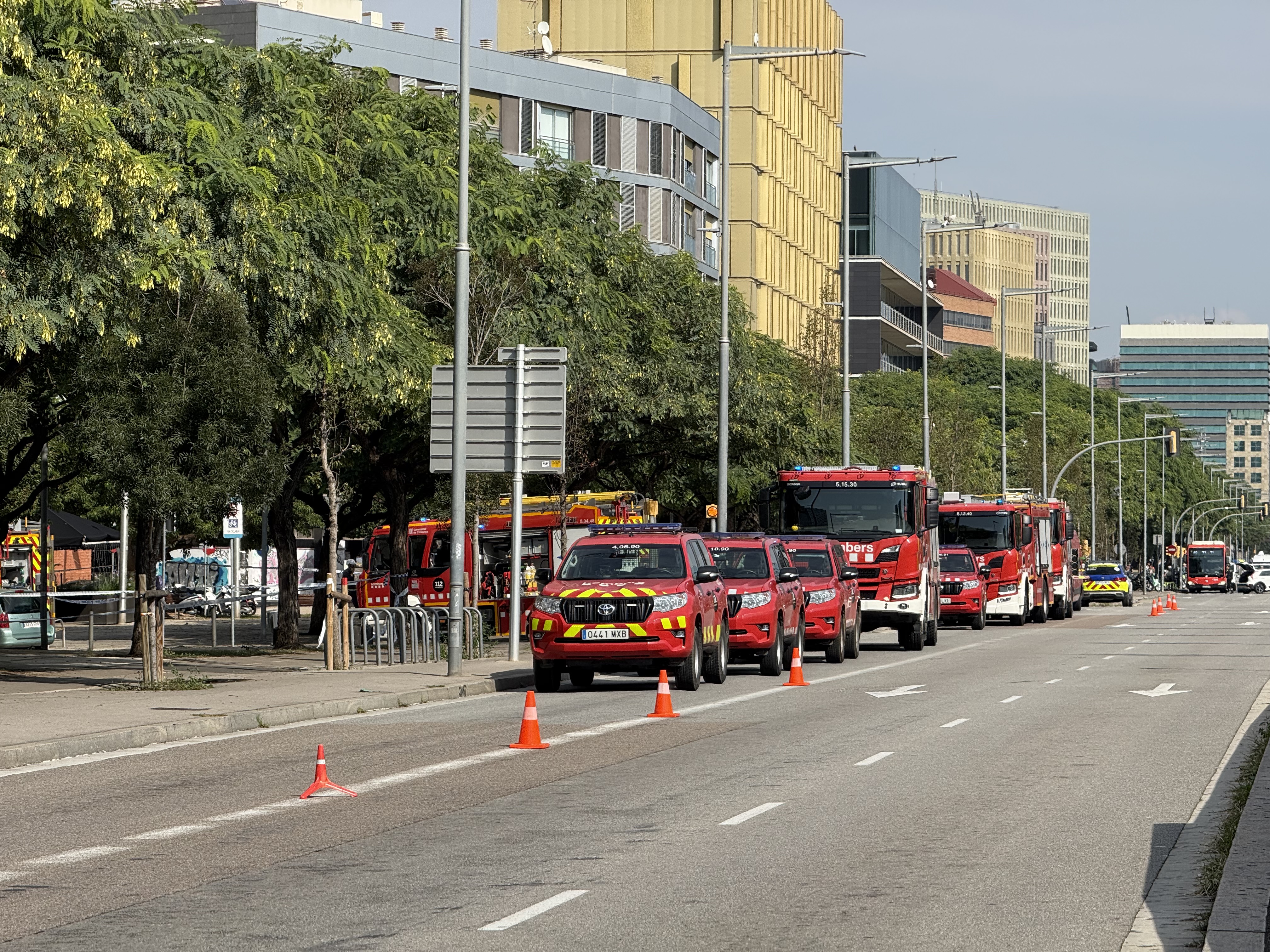 Firefighters at the scene