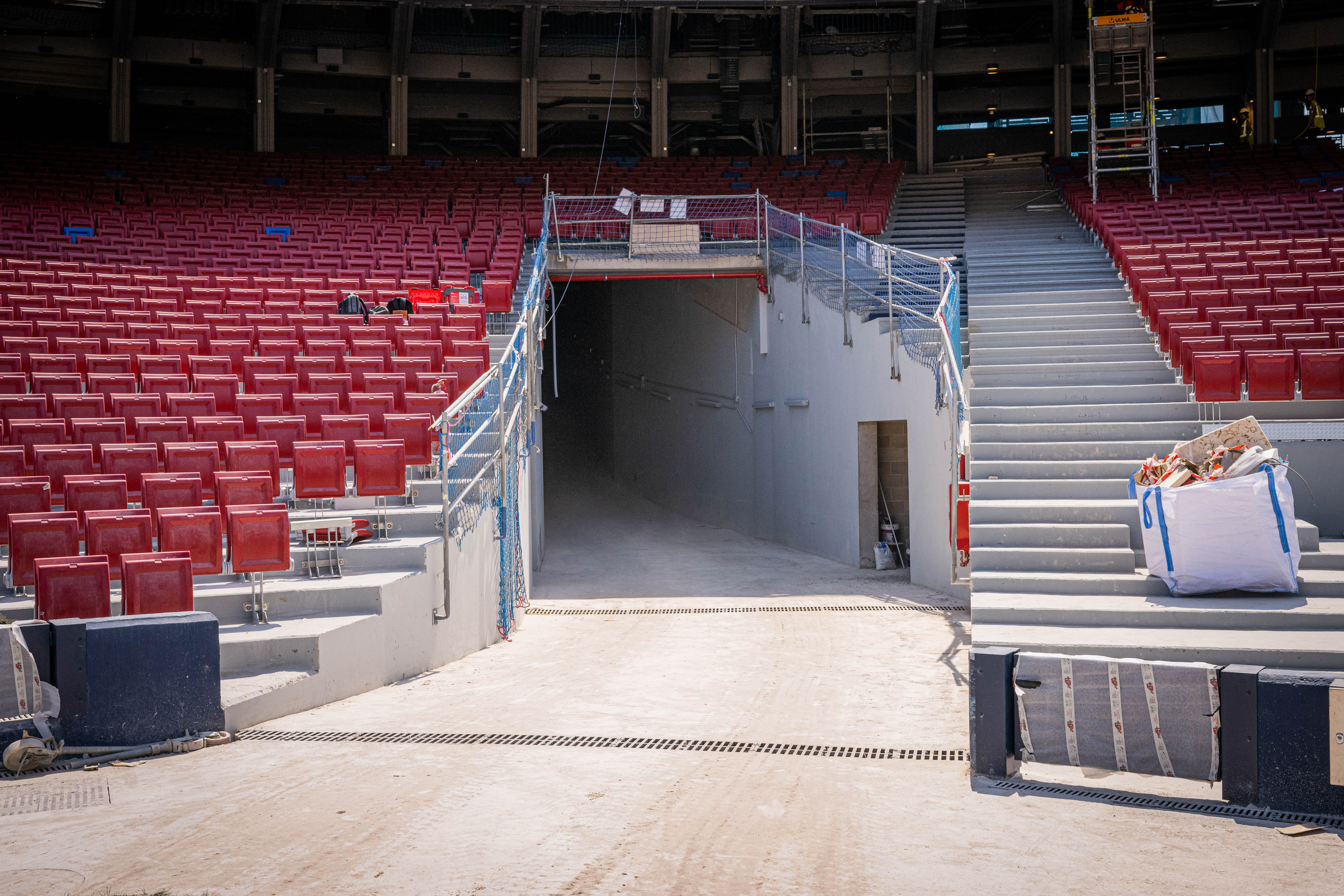 The first stand of FC Barcelona's Spotify Camp Nou during construction works in mid July