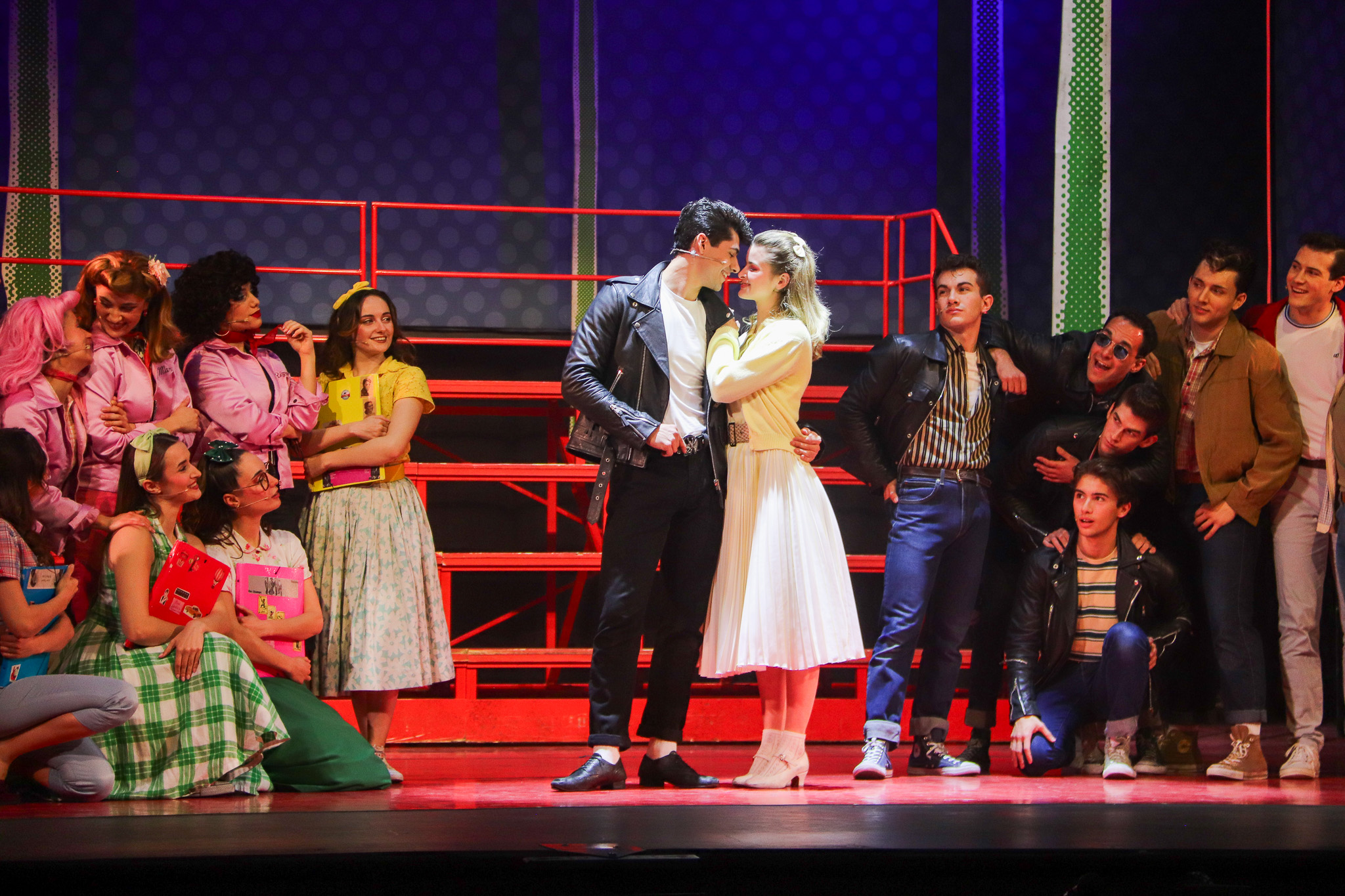 GREASE The Musical starts on stage during their performance