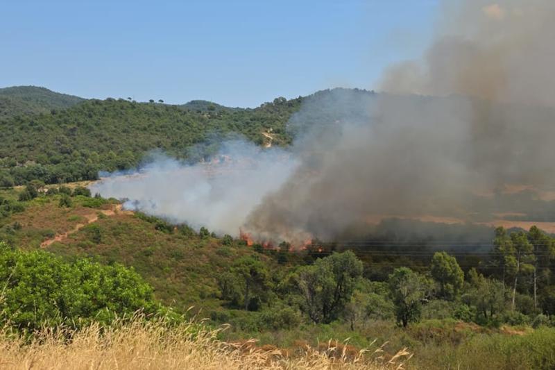 The fire near Font de la Pólvora