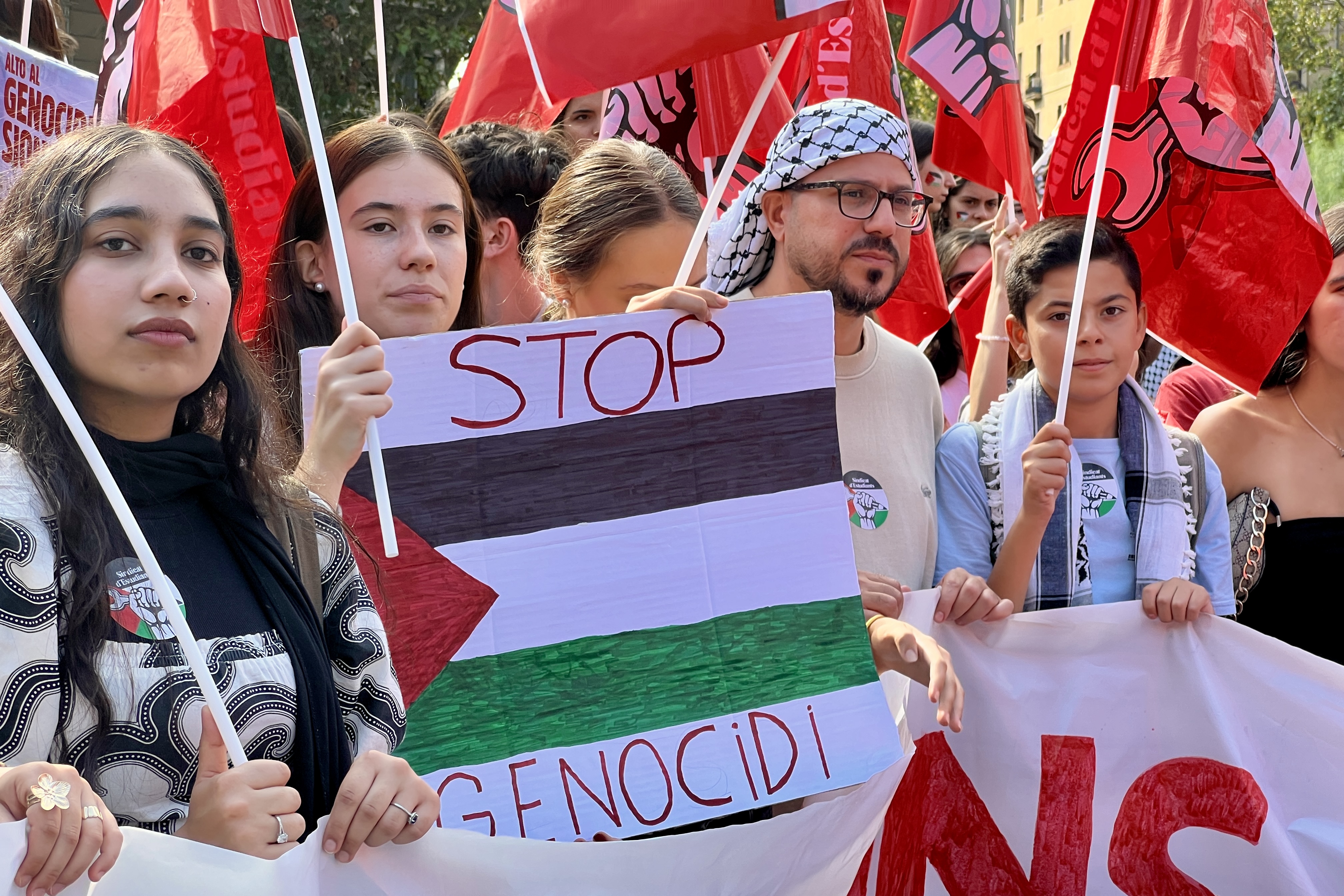 Pro-Palestine student protest in Barcelona