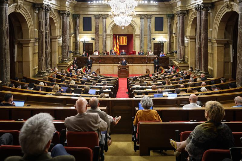 Catalan parliament during the 2024 General Policy Debate. 