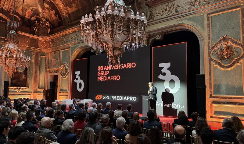 A moment of the celebrations of the 30th anniversary of Mediapro