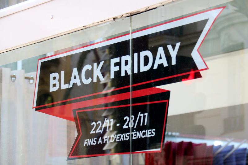 A Black Friday poster outside a shop in Sabadell in 2021