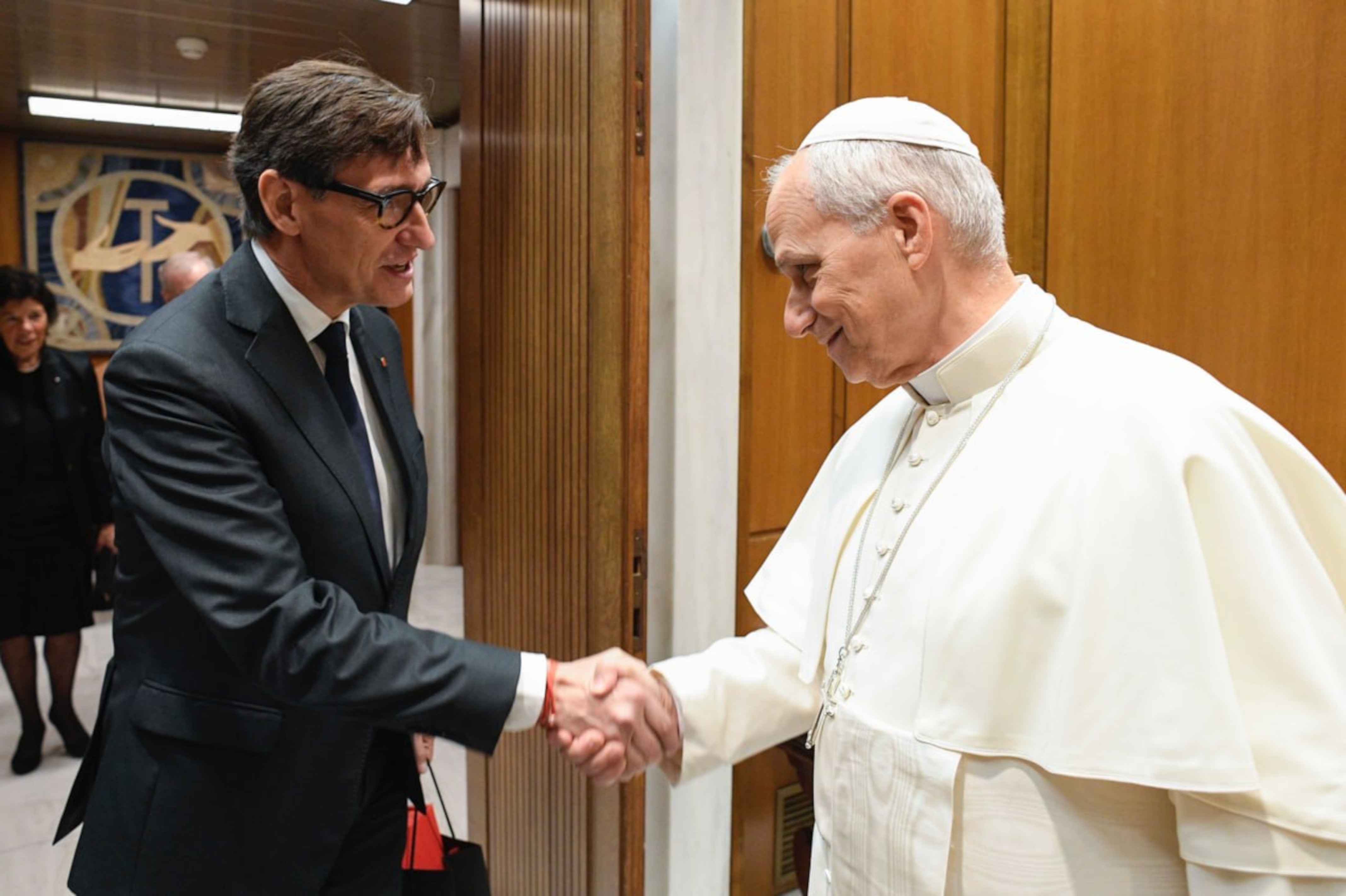 Catalan President Salvador Illa meets Pope Leo XIV at the Vatican