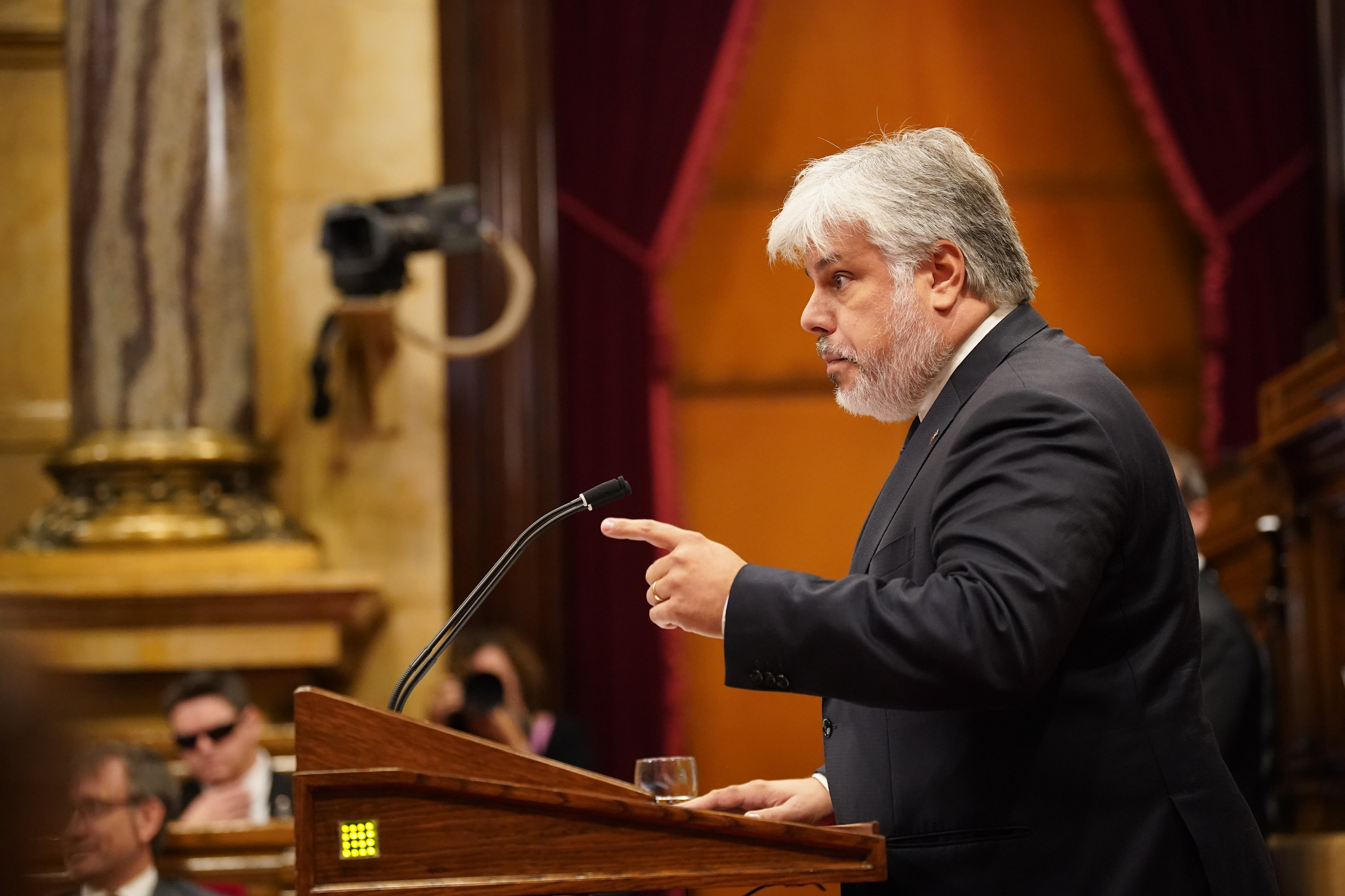 Albert Batet, parliament leader of pro-independence party Junts, during the 2025 General Policy Debate