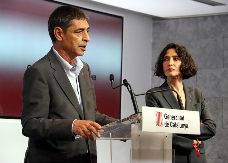 Director general of the police, Josep Lluís Trapero, and Interior Minister, Núria Parlon