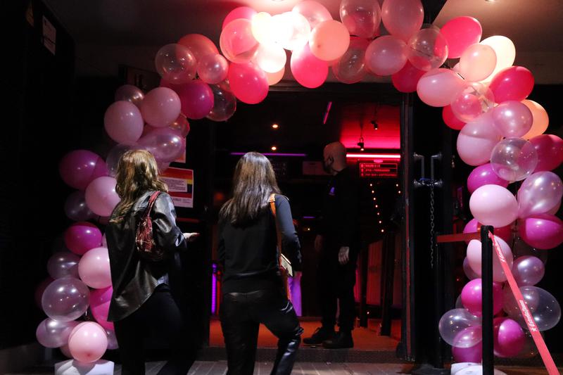 Entrance to the nightclub Razzmatazz in Barcelona, February 2022