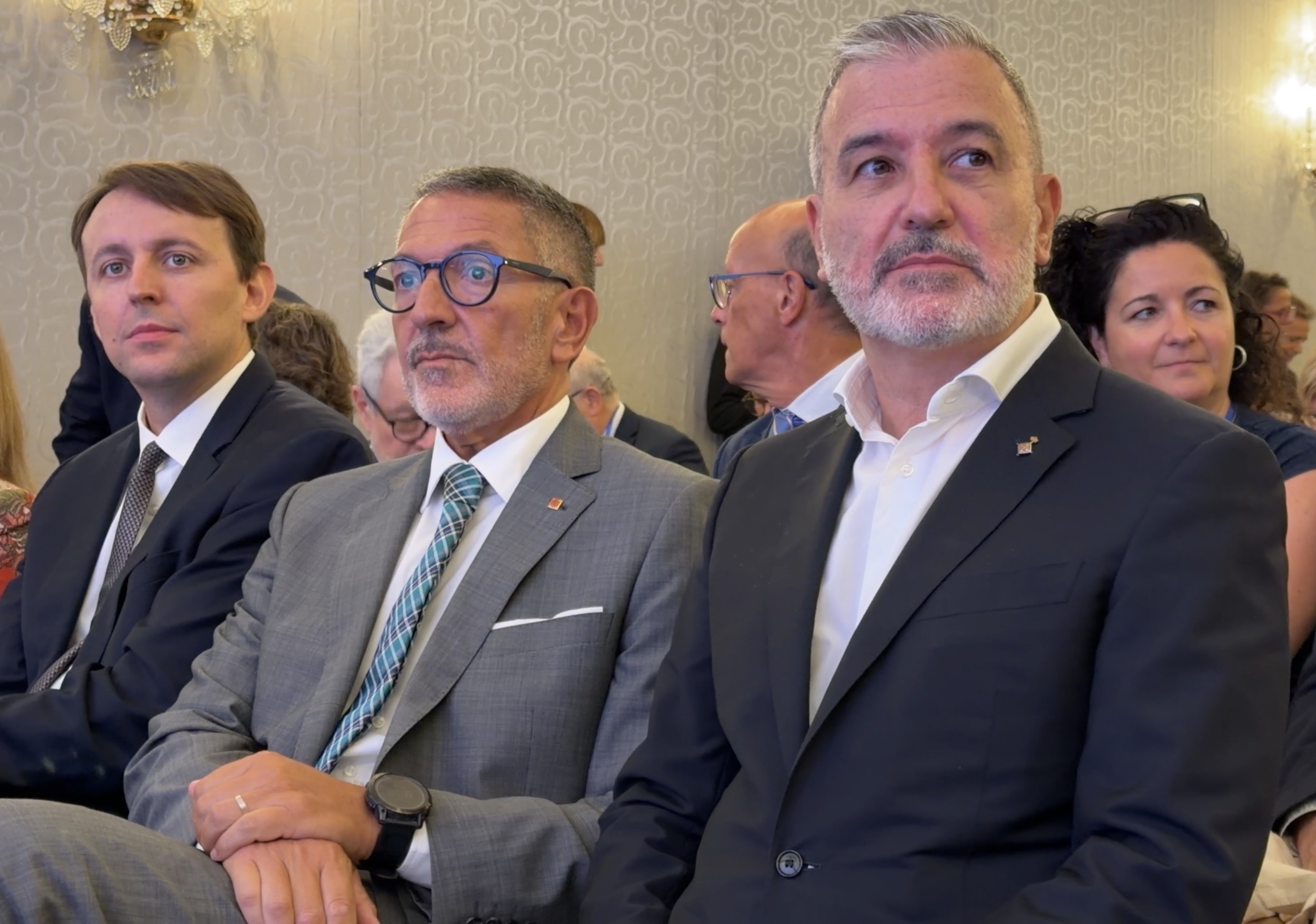 Mayor Jaume Collboni, Minister Miquel Sàmper, and European Parliament Vice-President Javi López