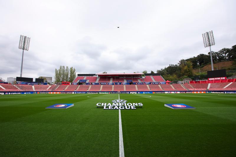 The stadium during the UEFA Champions League 2024/25 League match between Girona FC and Feyenoord at Montilivi Stadium on October 02, 2024