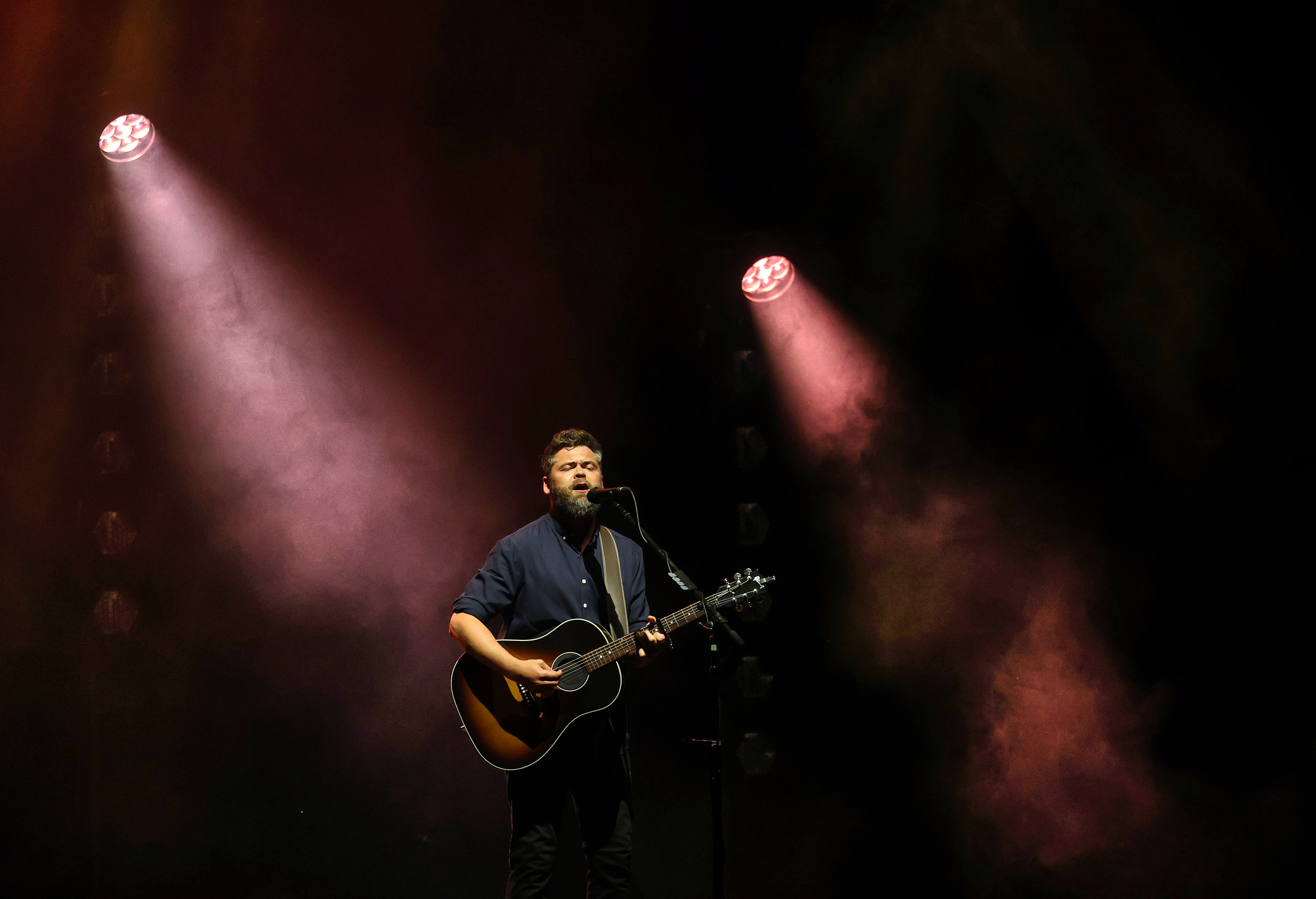 English singer Passenger performs in Barcelona on July 24, 2024