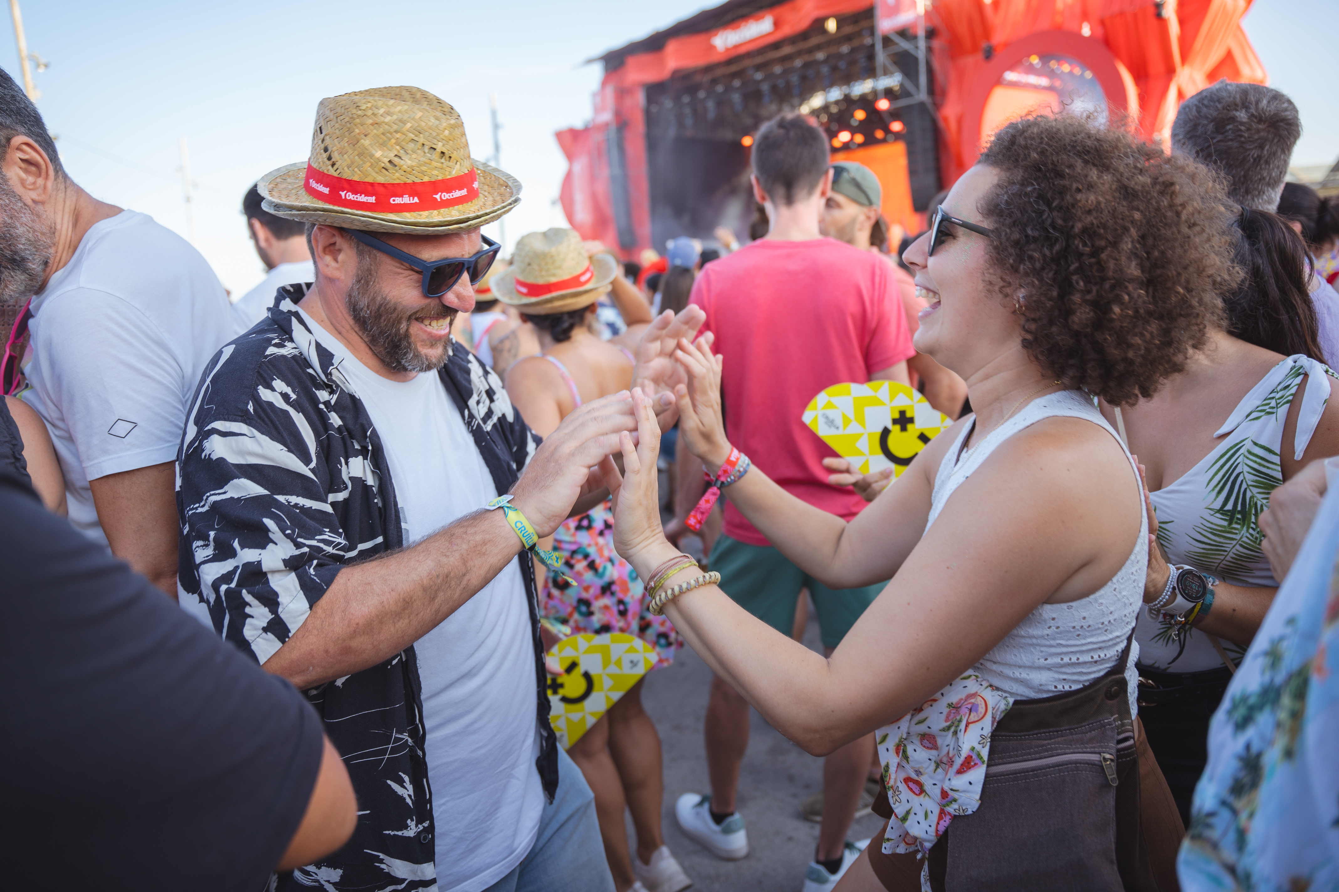 Attendees dancing during a concert at the 2024 Festival Cruïlla in Barcelona