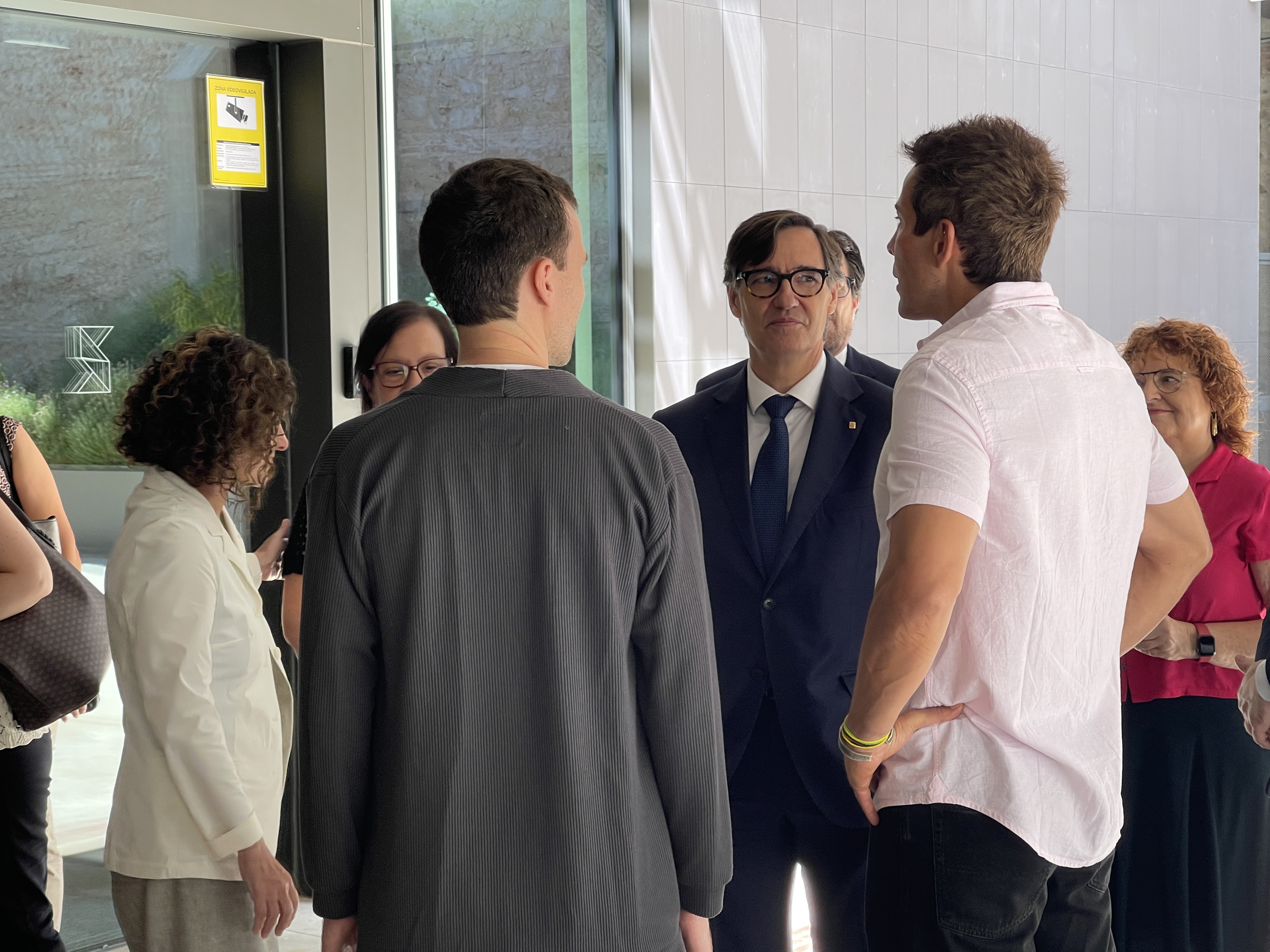 Catalan President Salvador Illa at Scopely’s new Barcelona office during the opening event