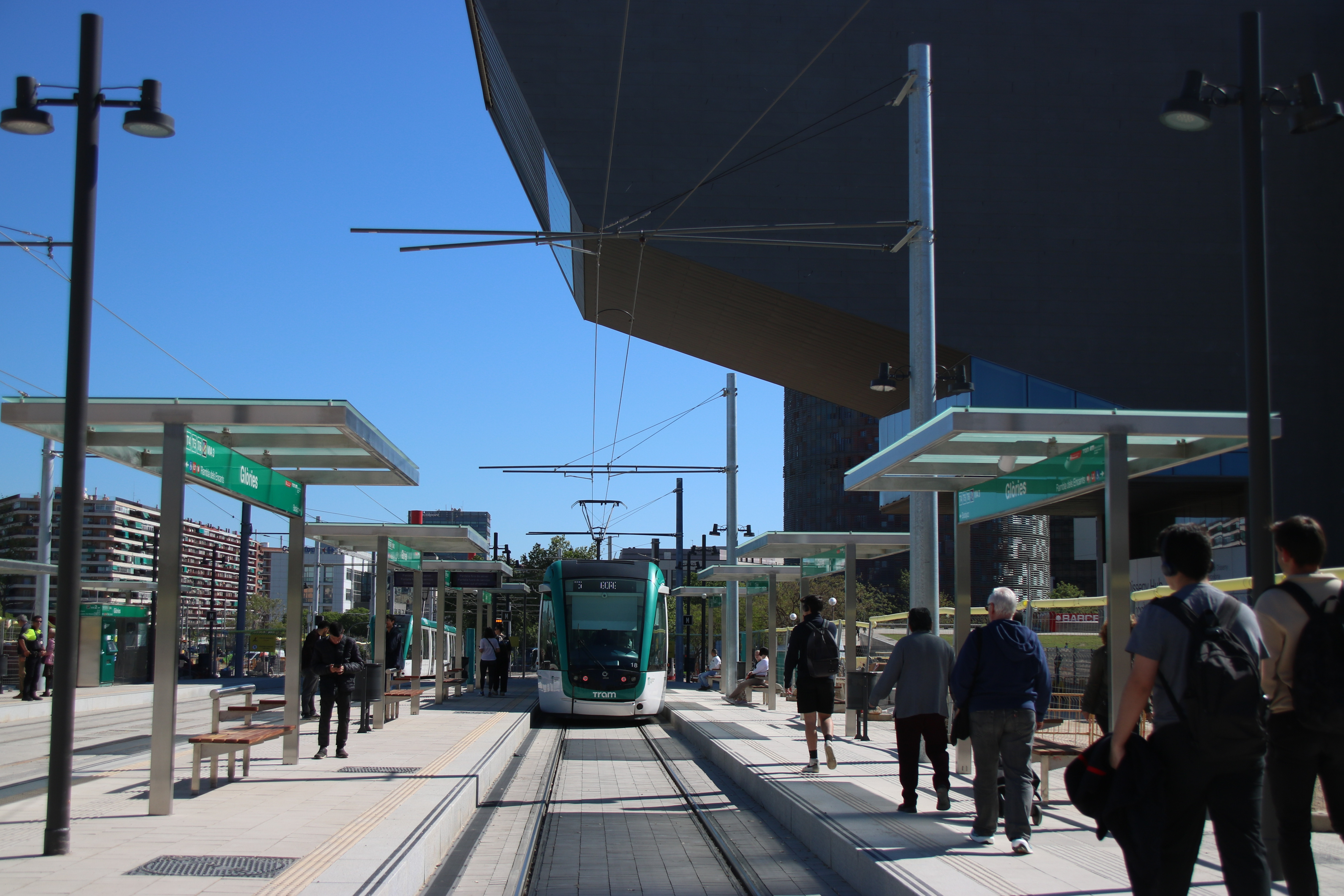 Glòries it's a major public transport hub that will connect tram, metro, and bus lines.