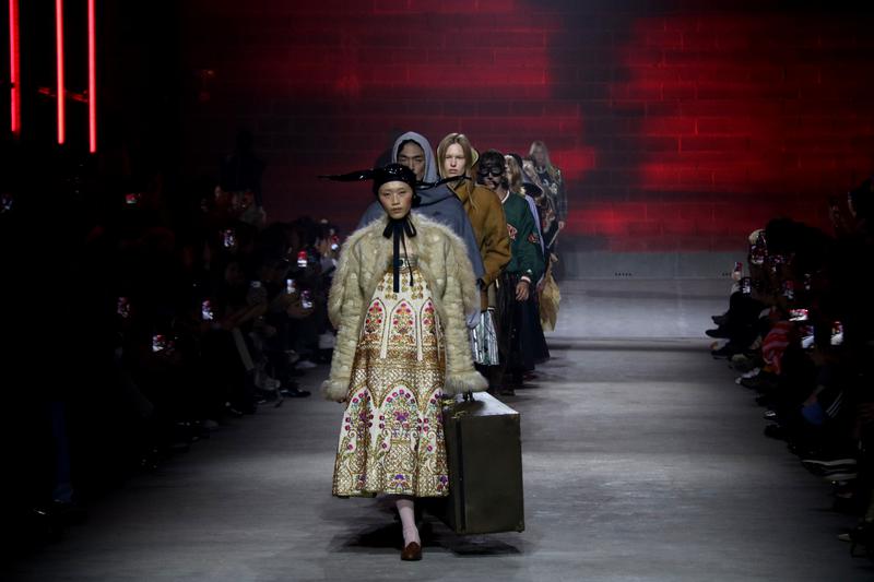 Models walking the runway at 080 Reborn during the first day of 080 Barcelona Fashion Week