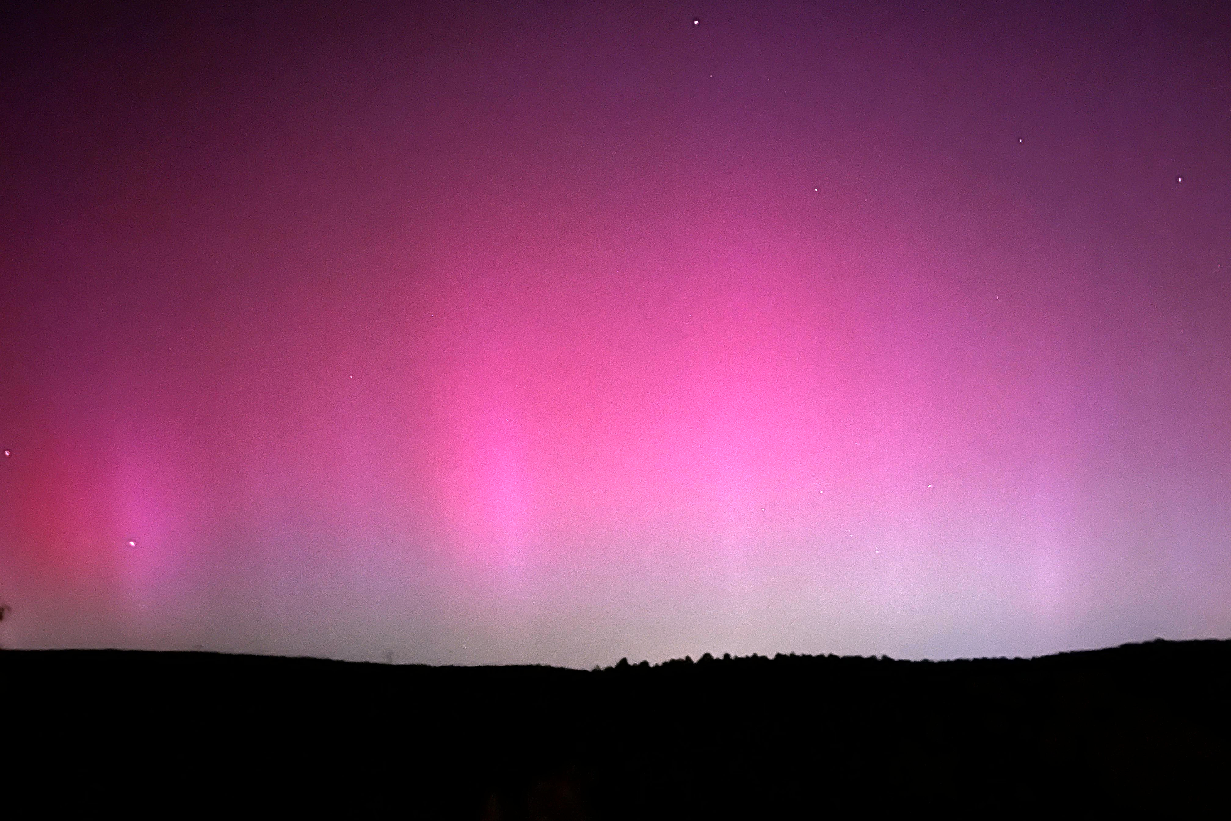 Northern lights seen from Muntanyes d'Ordal