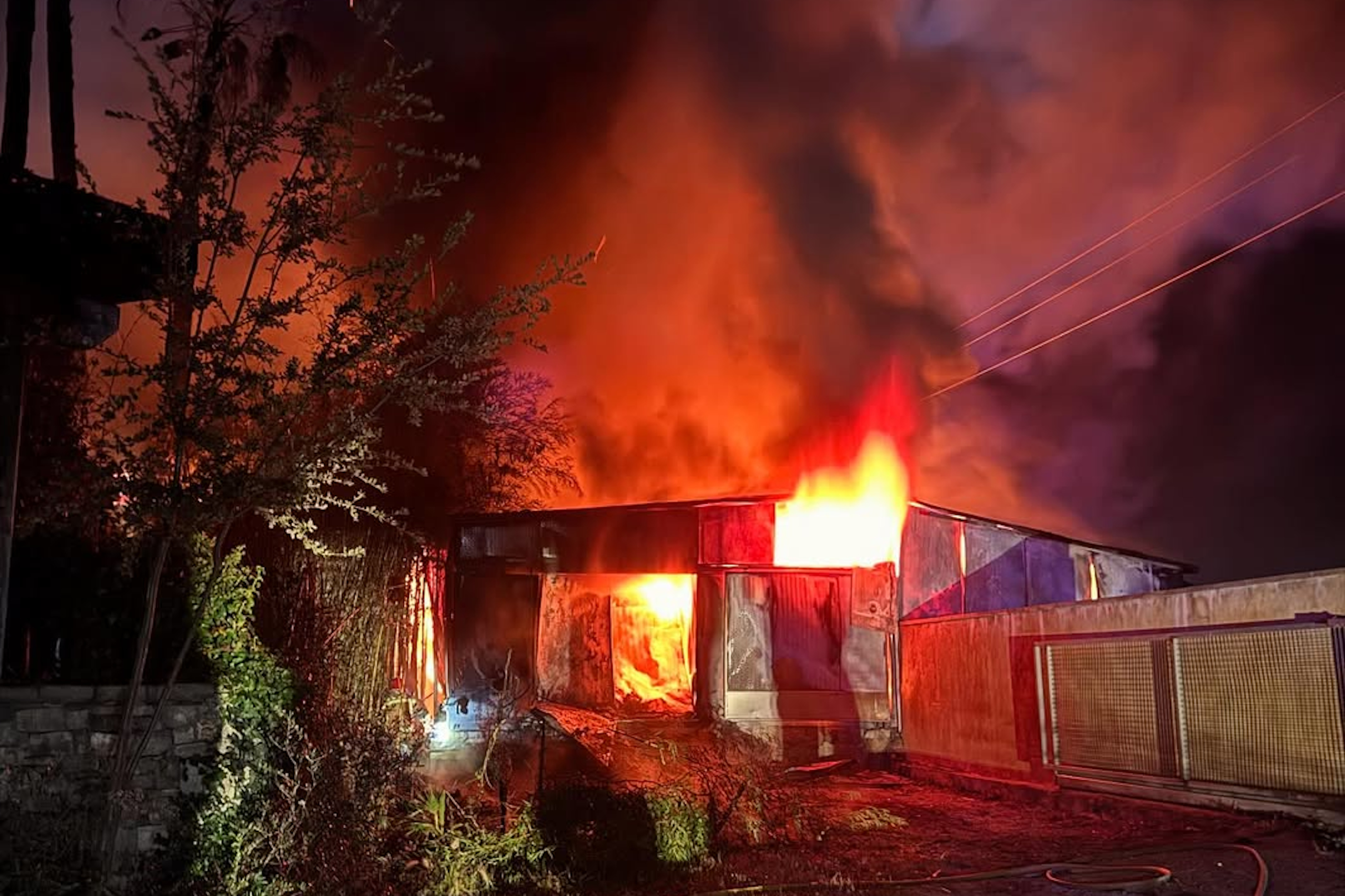 The fire at the Mas Marroch restaurant