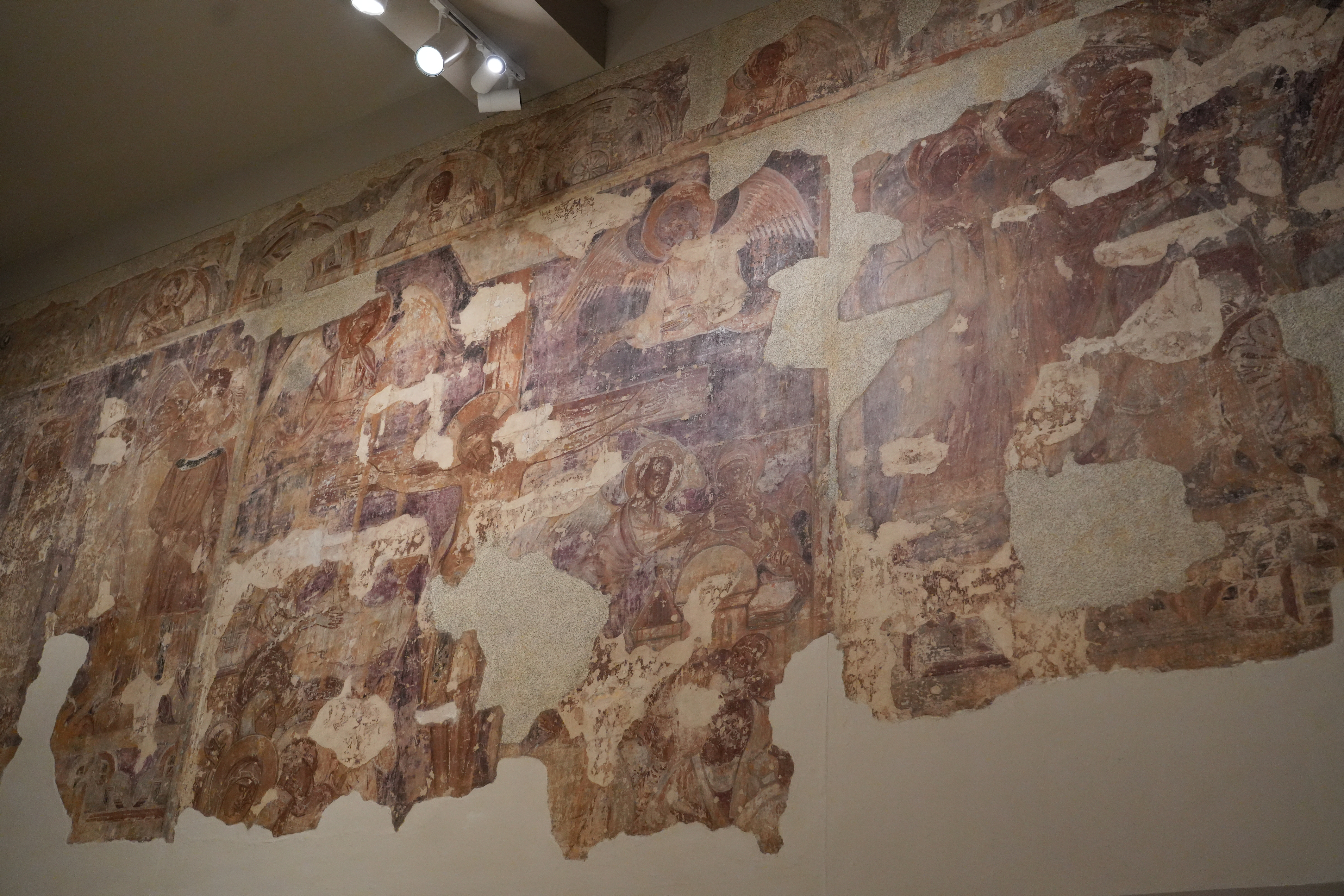 One of the paintings from the Medieval Romanesque paintings from Sixena in the Catalan National Museum