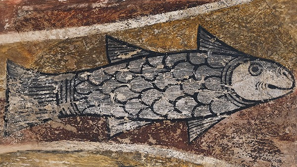 Christian representation of a fish of Sant Llorenç d'Isavarre