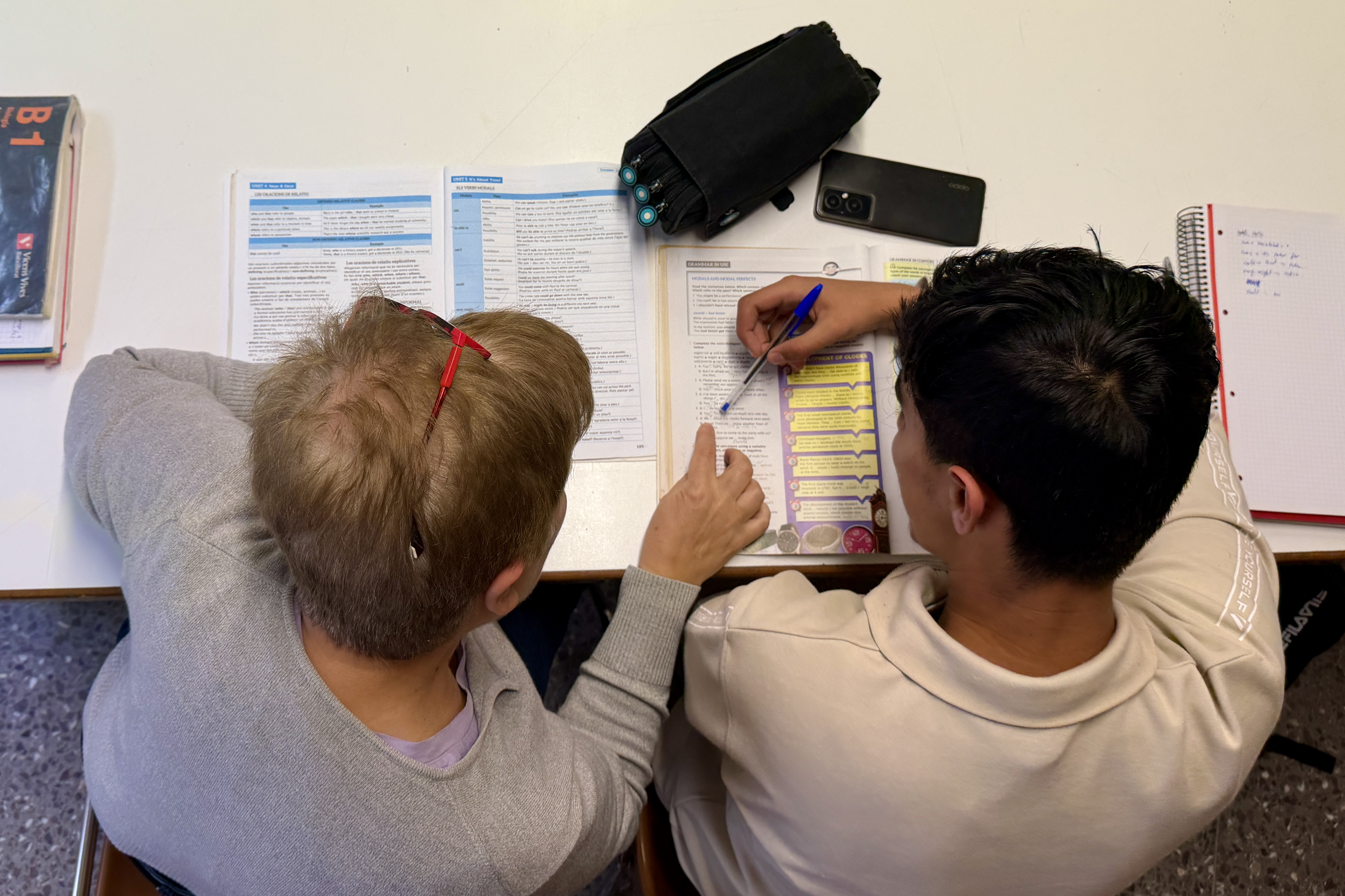 After-school tutoring classes at the Ateneu Sant Roc Foundation in Badalona