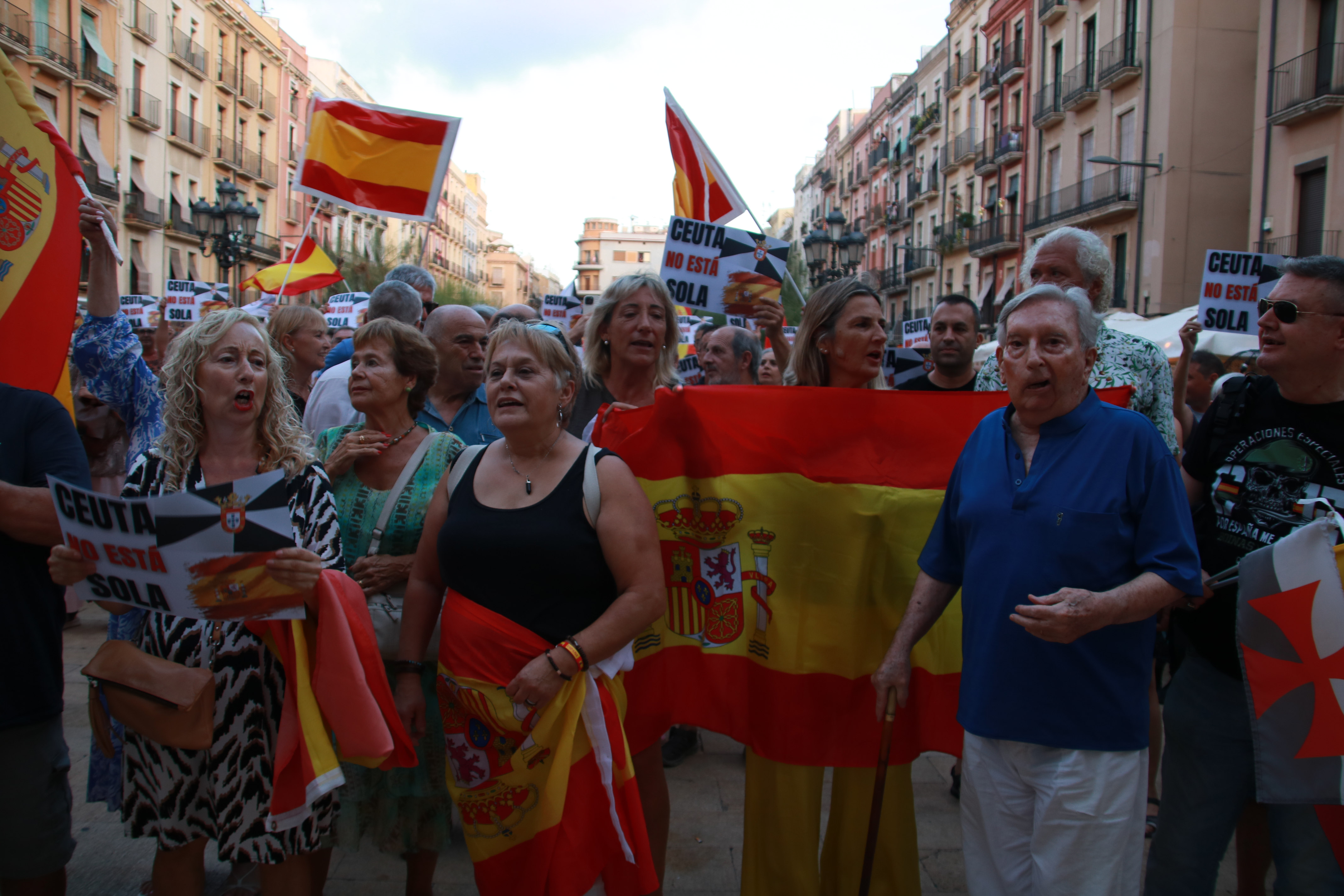 Protesters in support of Ceuta in Tarragona
