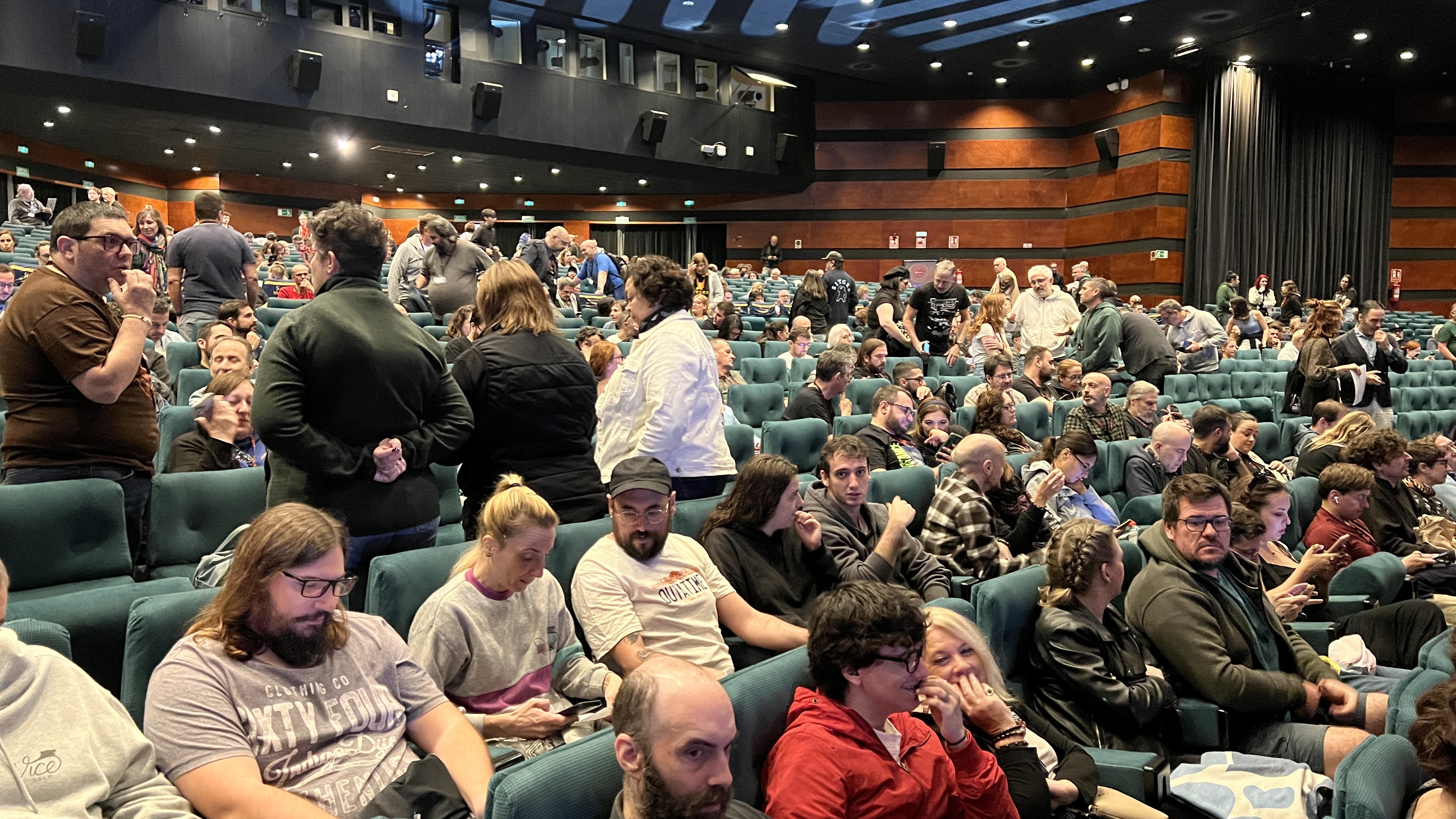 Audience at the Sitges Film Festival during one of the morning screenings at the Melià Auditorium.