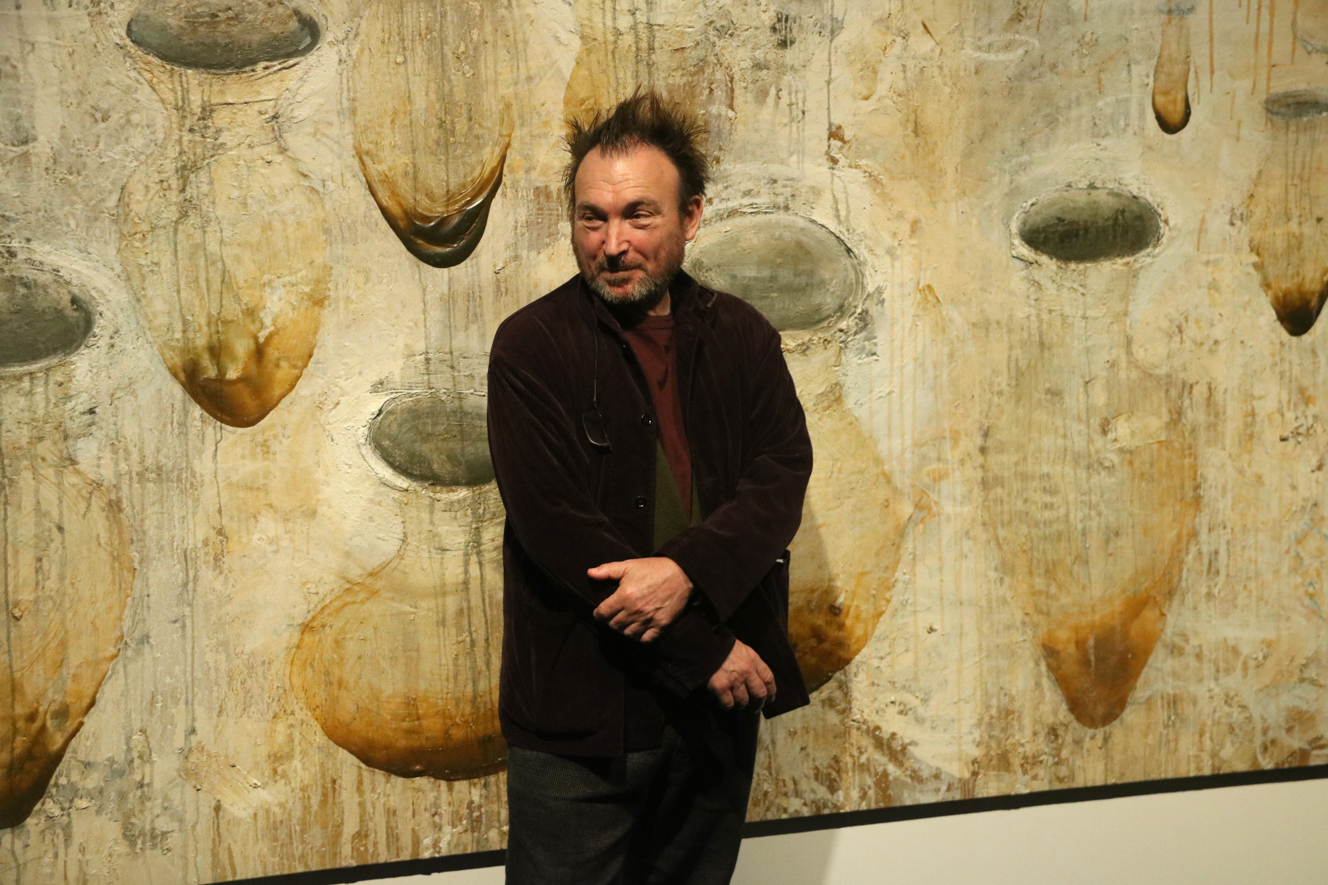 Mallorcan painter and sculptor Miquel Barceló during a presentation of his artworks in Barcelona