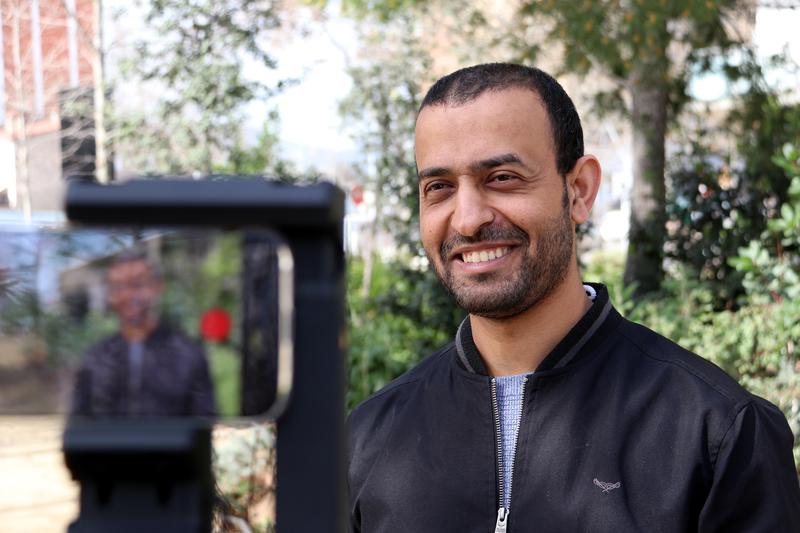 Metkhal Khalawi, creator of social network 'Xiuxiuejar,' a social network exclusively in Catalan, in an interview with the Catalan News Agency (ACN)