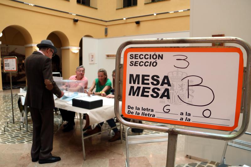A polling in Tarragona stating during the 2019 elections