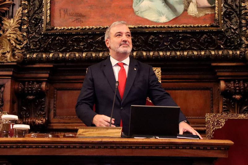 Barcelona mayor Jaume Collboni during a council plenary session