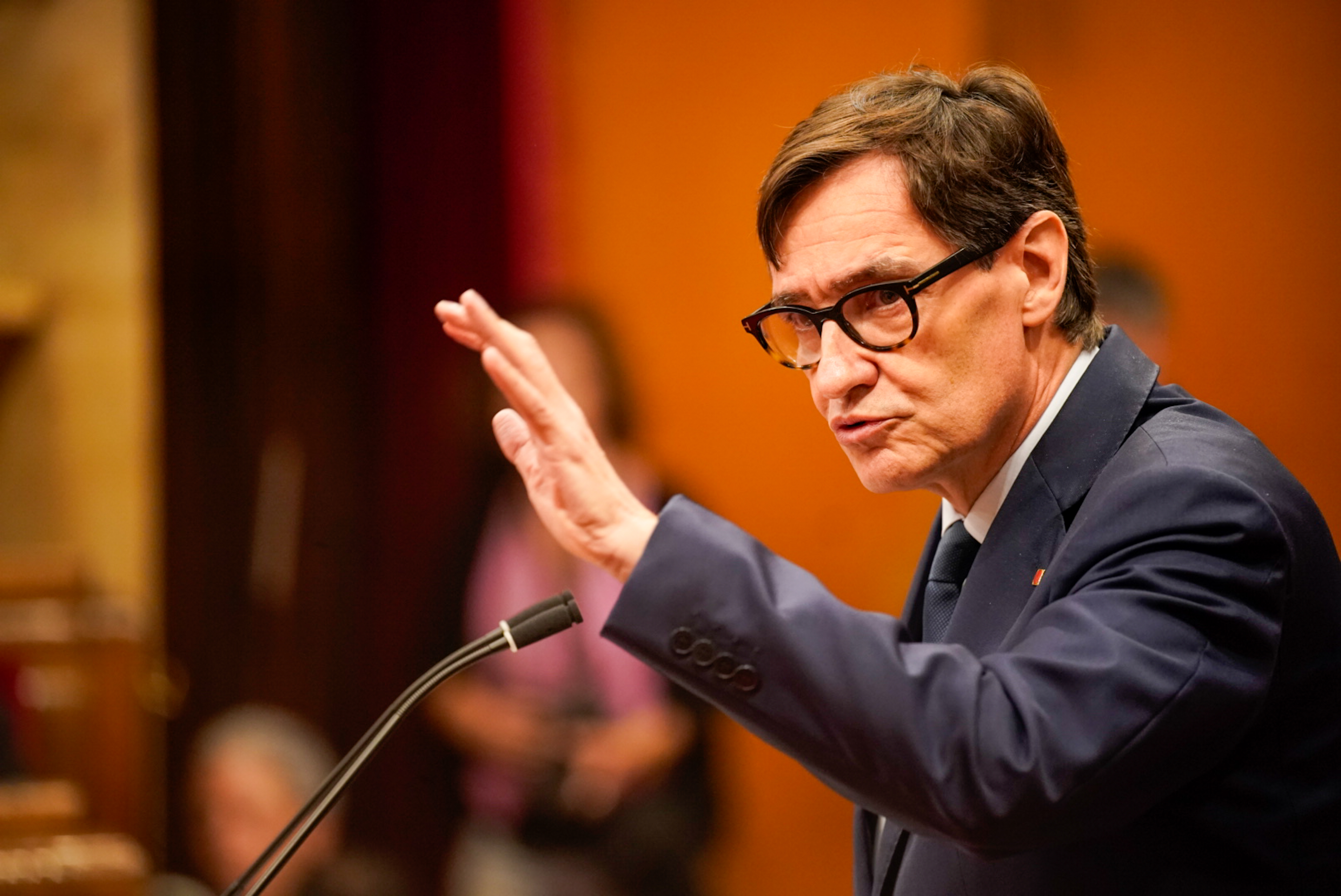 Catalan president Salvador Illa during the second day of the 2025 General Policy Debate
