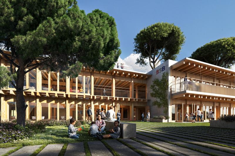 Virtual image of the new school of the British School of Barcelona in Catalonia