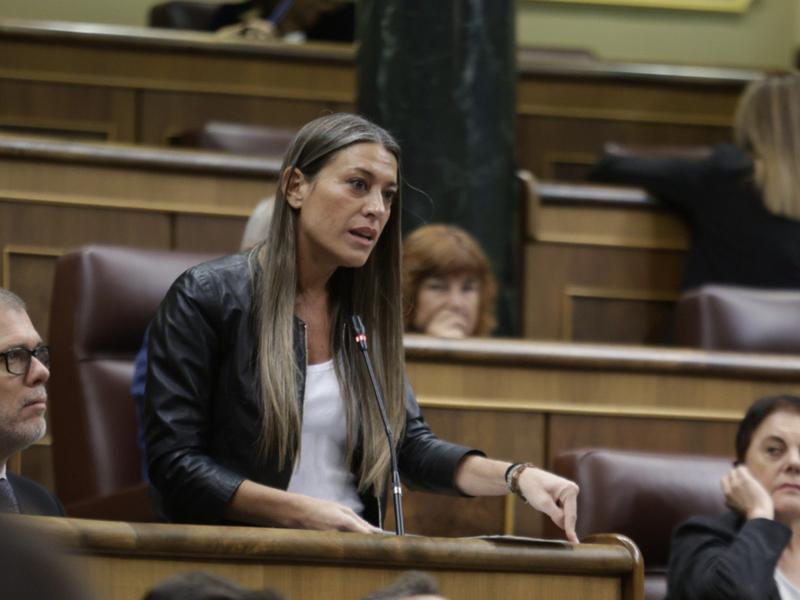 Míriam Nogueras of Junts speaking in the Spanish Congress