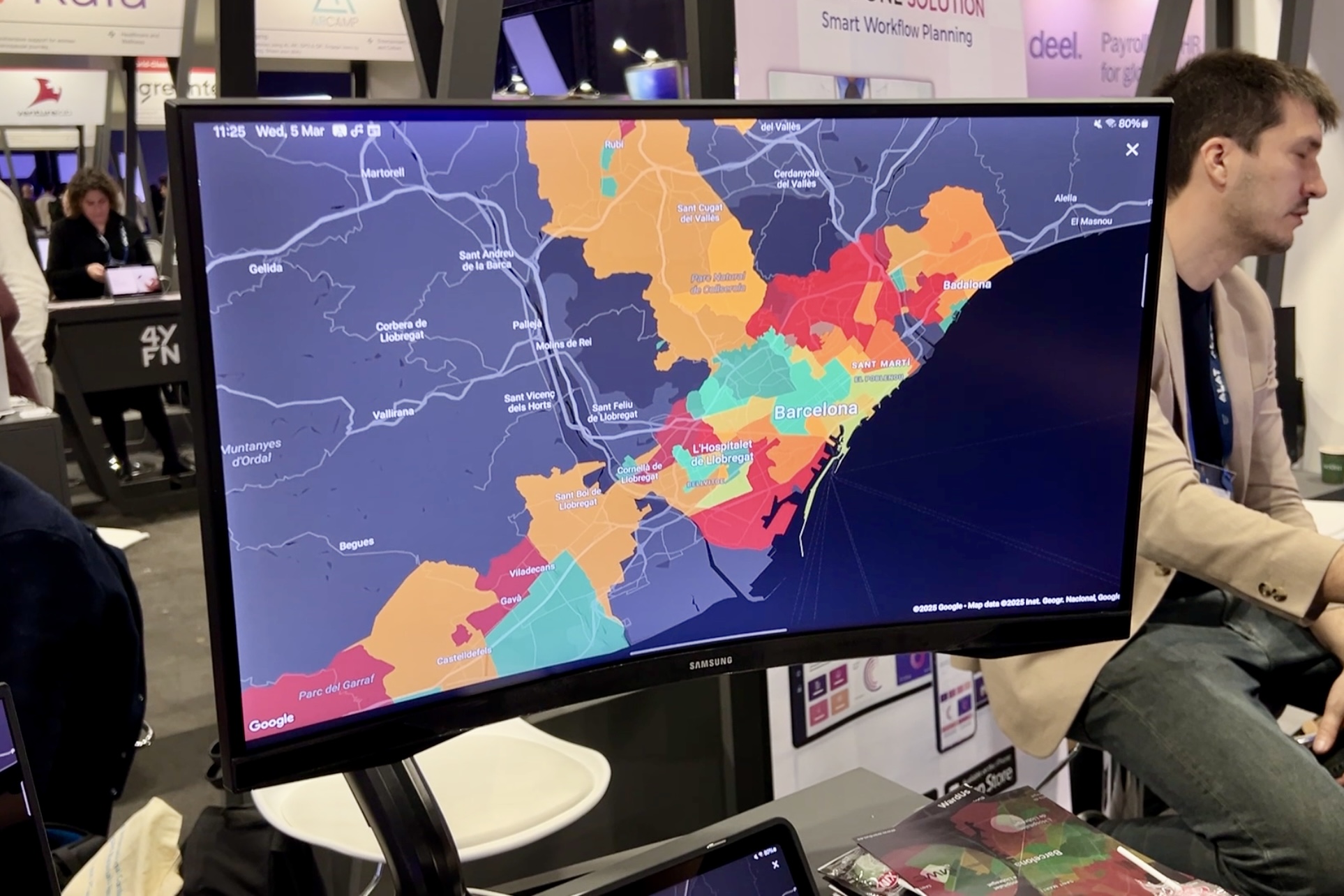 WardUS has created a security map of several cities across Catalonia to show safe and danger zones in the cities