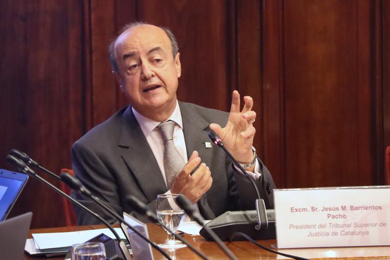 The president of the Catalan High Court (TSJC), Jesús María Barrientos