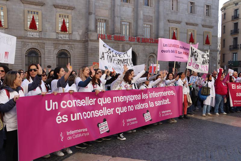 Nurses protest in Barcelona on December 19