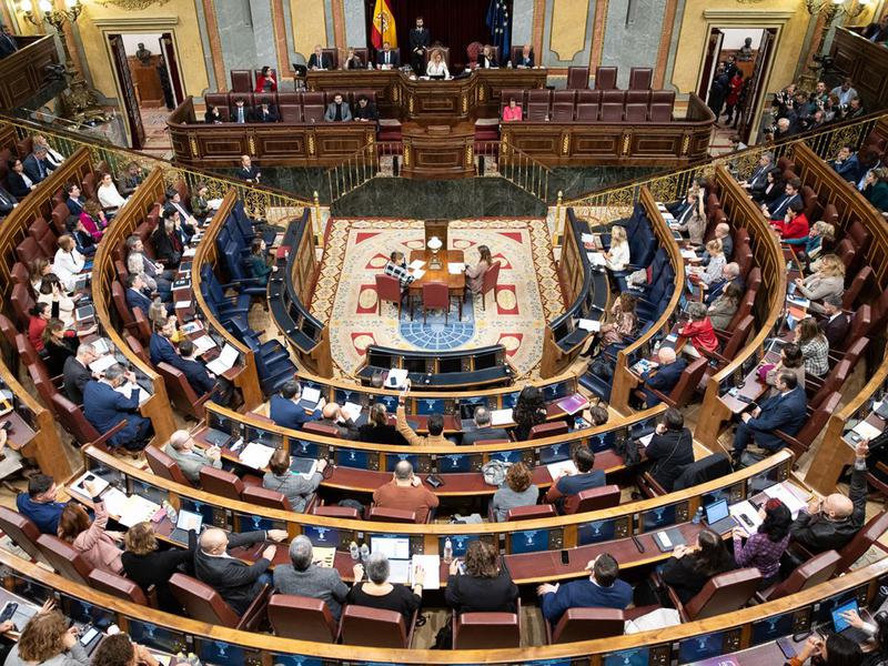 Spain's Congress during the criminal code reform vote on December 15, 2022
