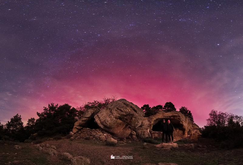 Northern lights from Prades astronomical park. 