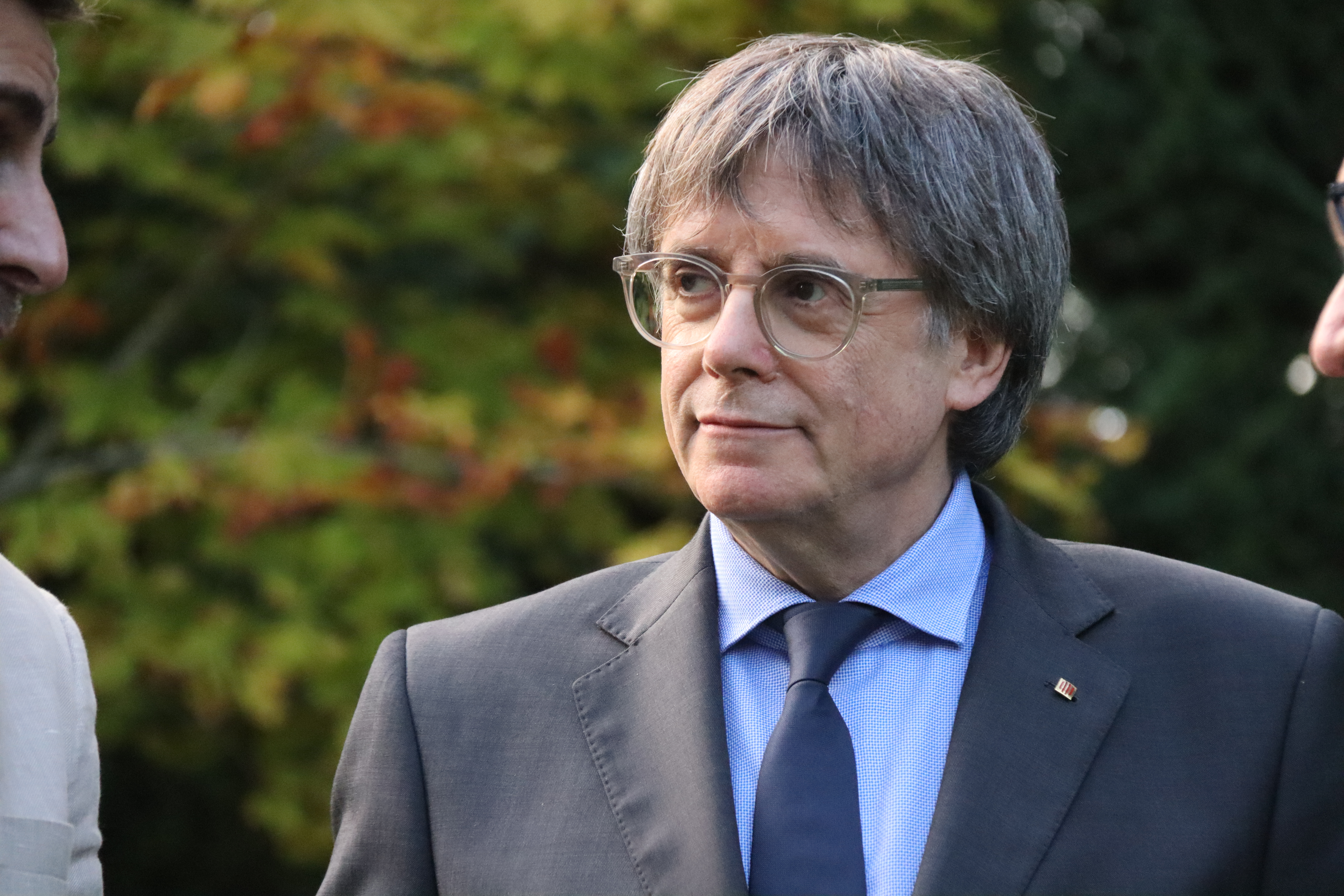 Former Catalan president Carles Puigdemont at Casa de la República Catalana