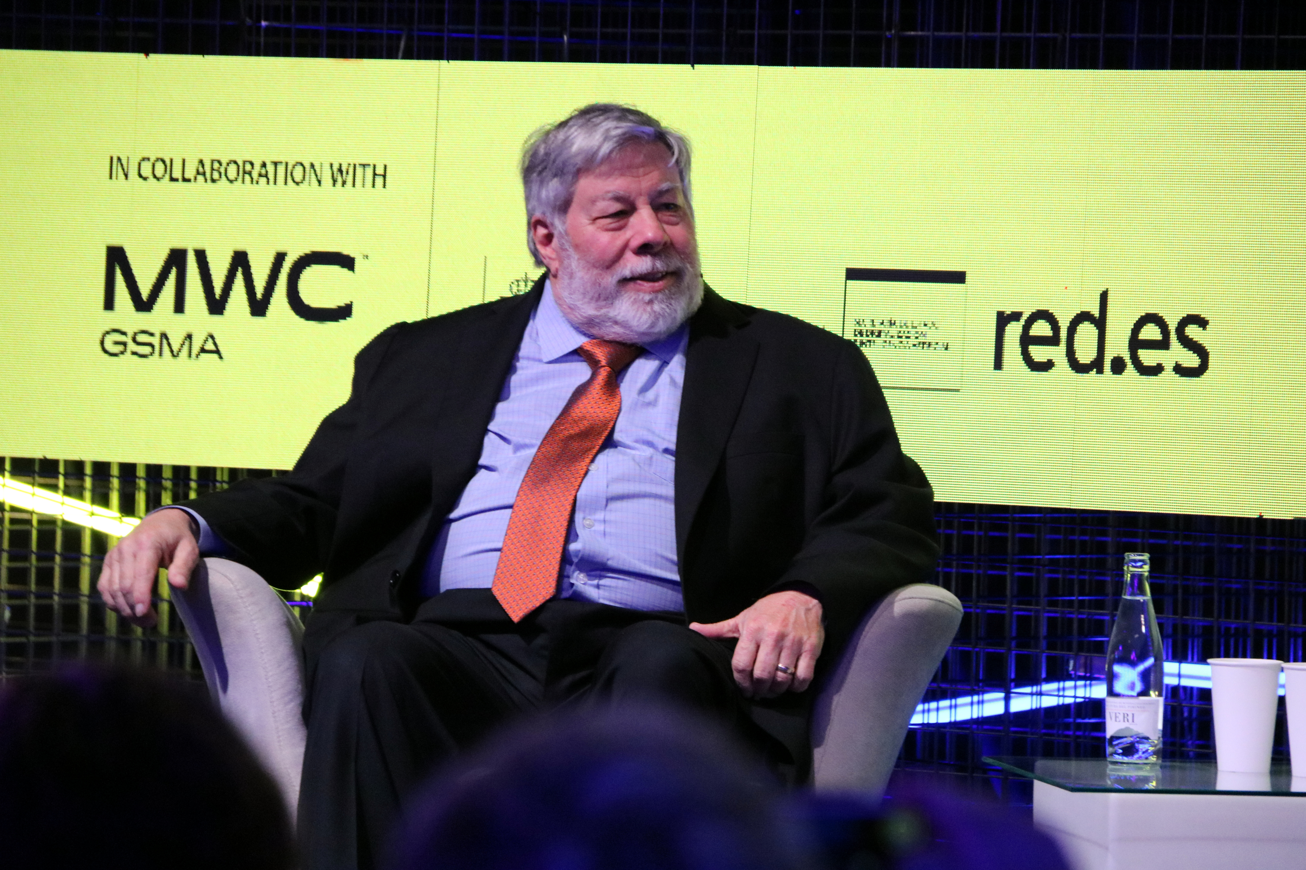 Apple co-founder Steve Wozniak during a conference in Barcelona on March 4, 2025