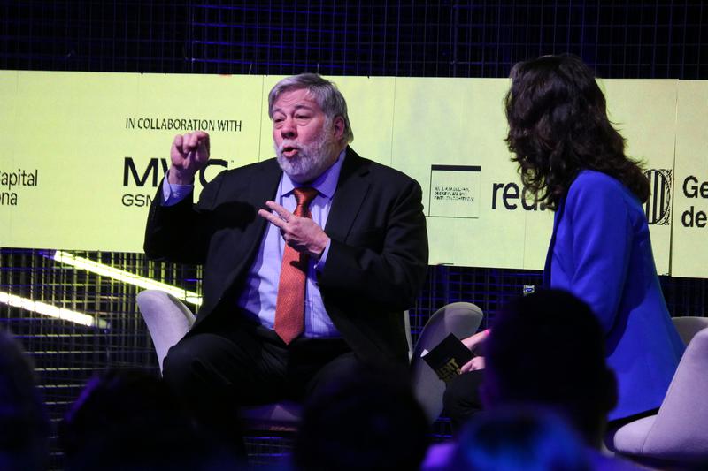 Apple co-founder Steve Wozniak during a conference in Barcelona on March 4, 2025