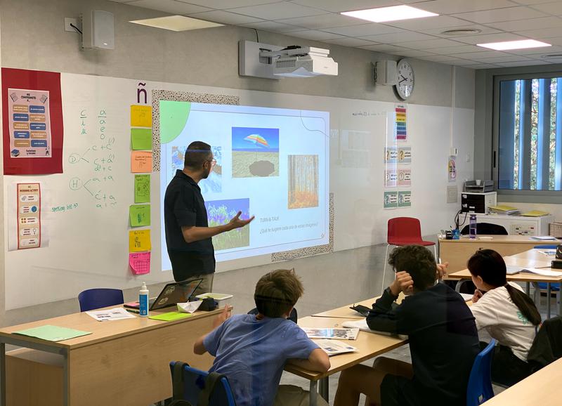 A classroom at the American School of Barcelona