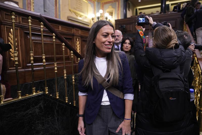 Junts leader in the Spanish Congress, Míriam Nogueras, arrives at the chamber
