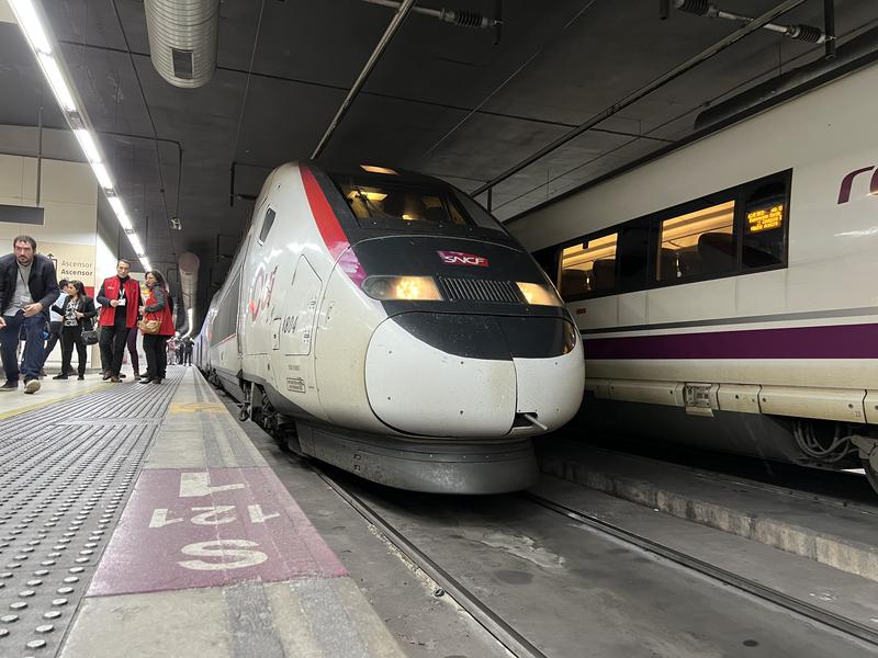 One of the SNCF trains connecting Barcelona with Paris